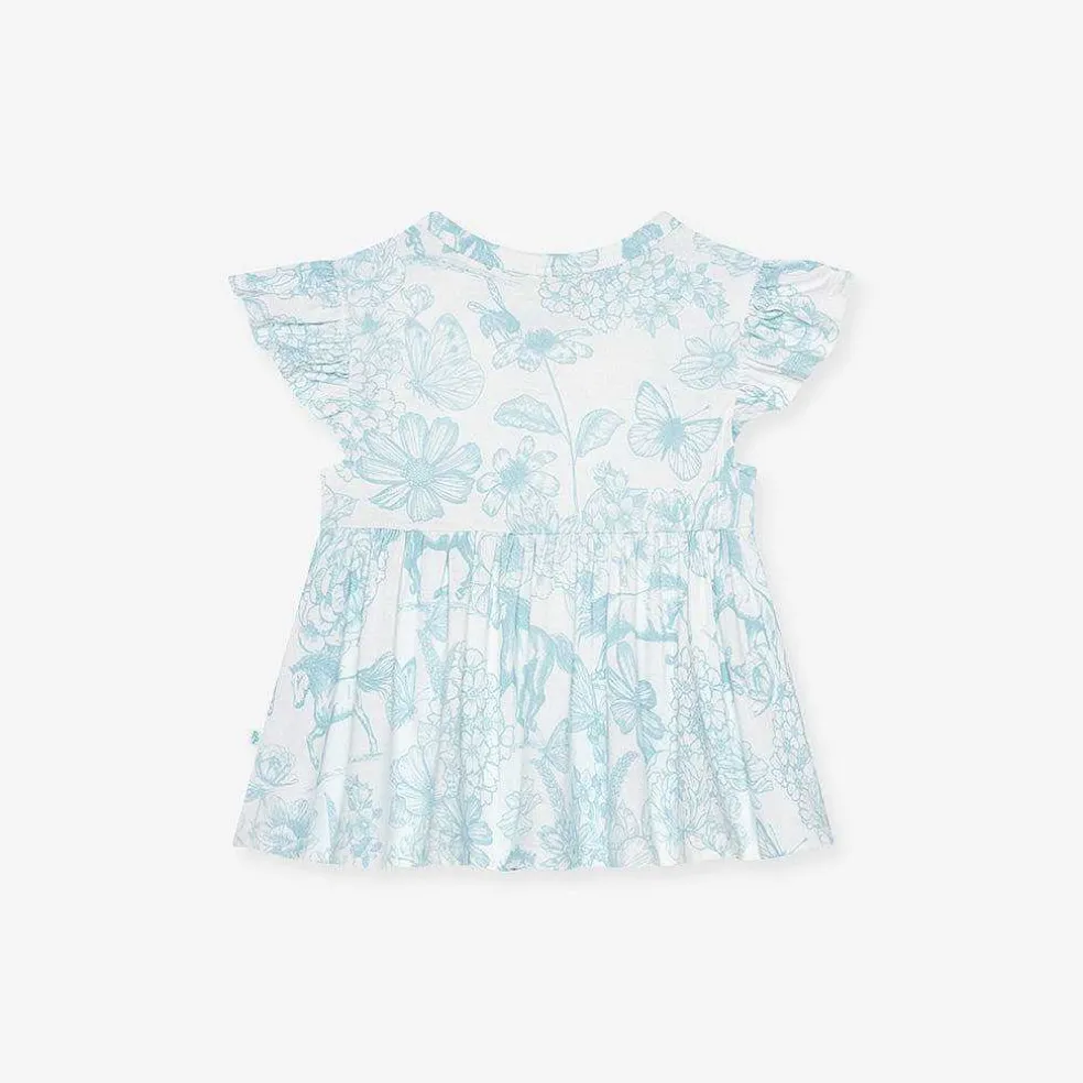 Posh Peanut Ruffled Cap Sleeve Peplum Ruffled Bummie Set Clearance
