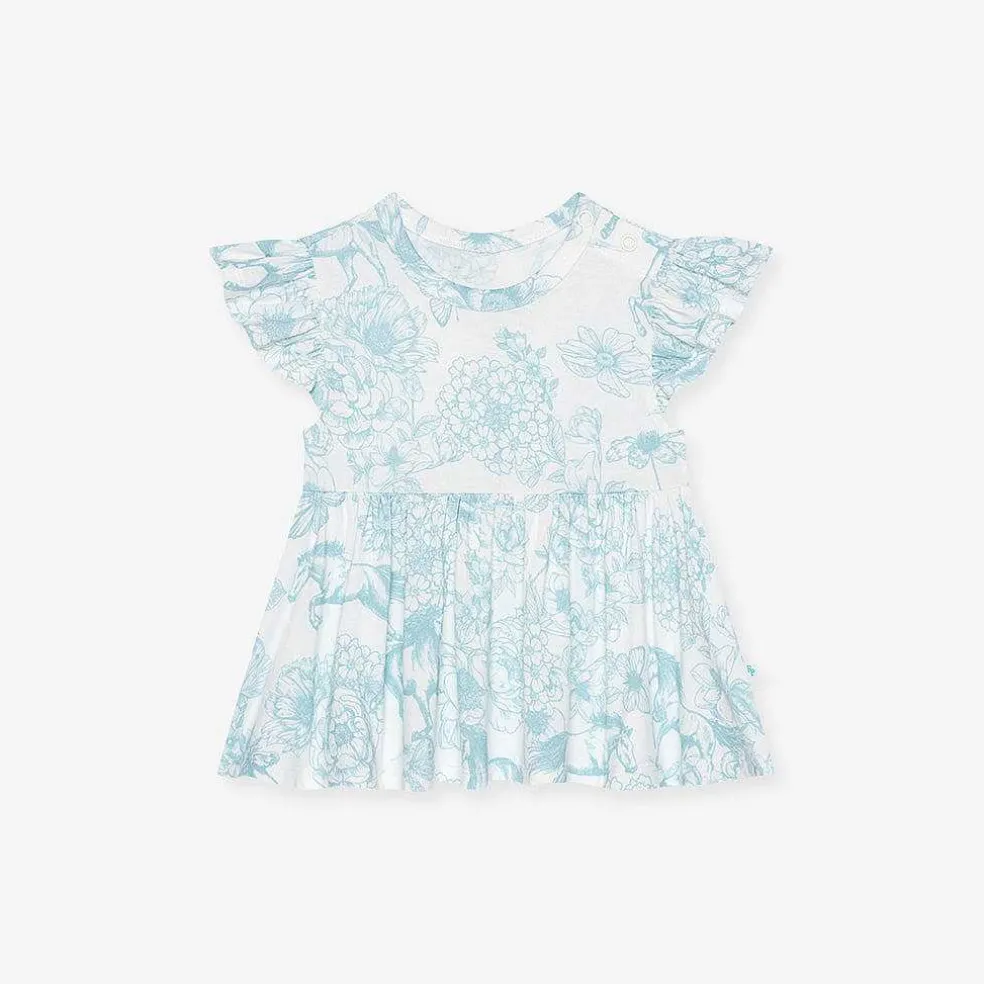 Posh Peanut Ruffled Cap Sleeve Peplum Ruffled Bummie Set Clearance