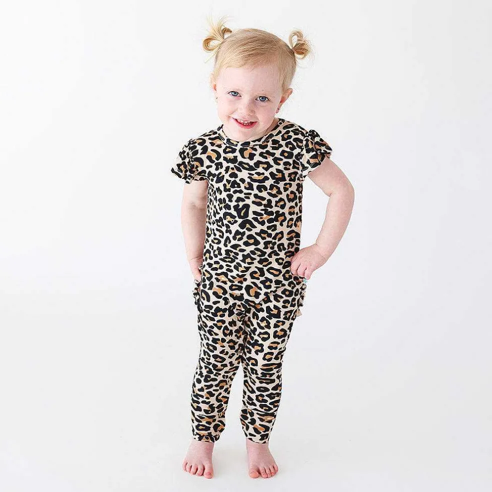 Posh Peanut Ruffled Cap Sleeve Romper Cheap