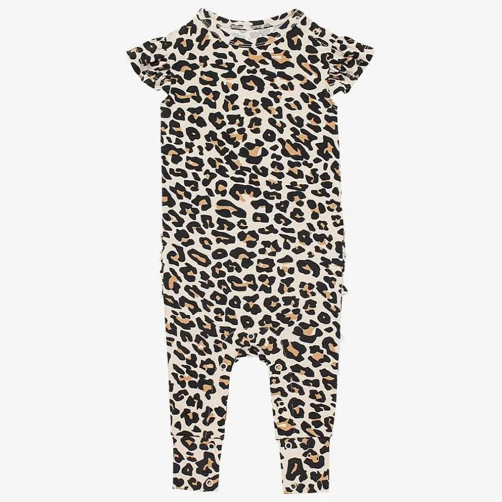 Posh Peanut Ruffled Cap Sleeve Romper Cheap