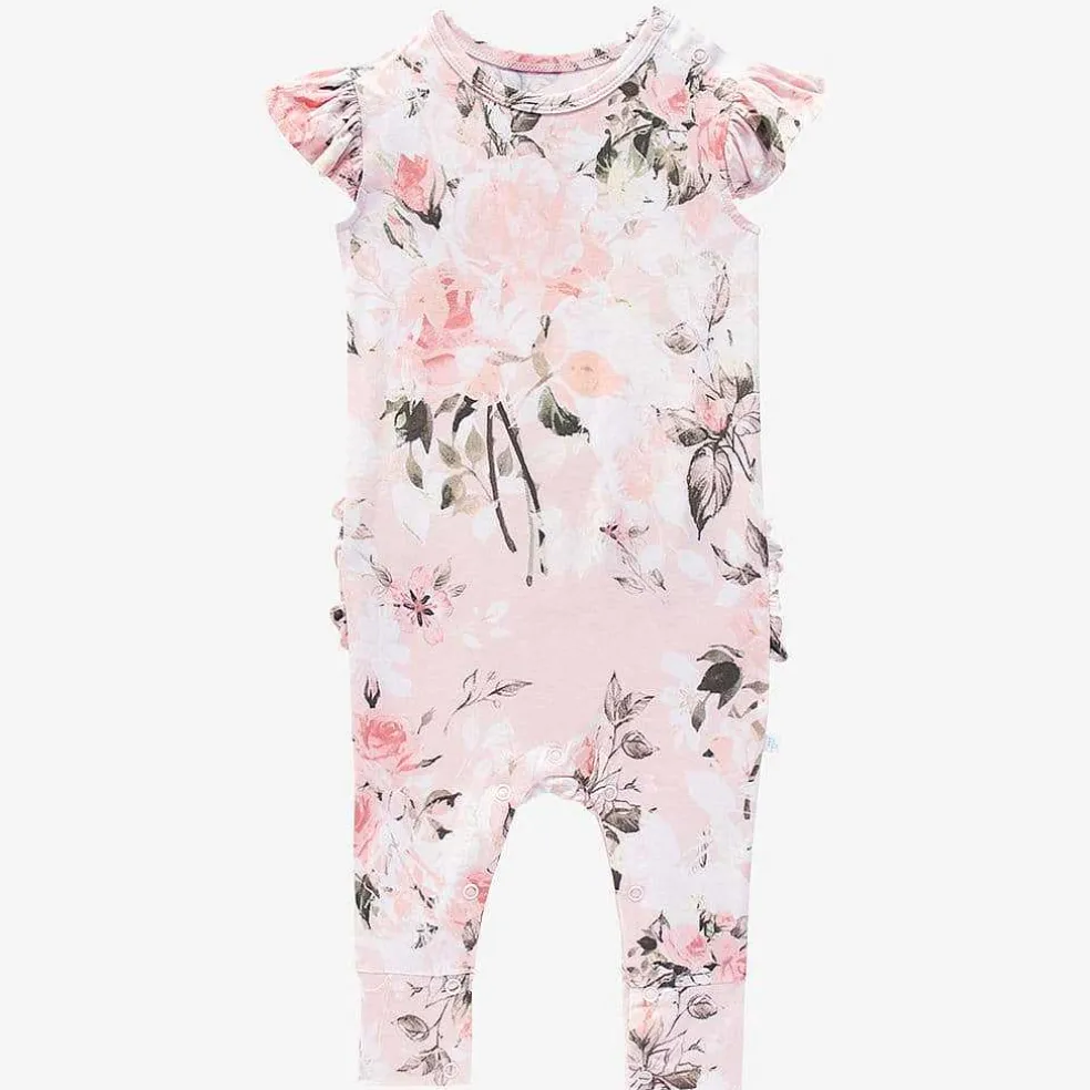 Posh Peanut Ruffled Cap Sleeve Romper Shop