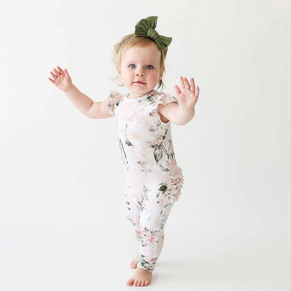 Posh Peanut Ruffled Cap Sleeve Romper Shop