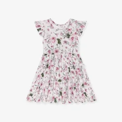 Posh Peanut Ruffled Cap Sleeve Twirl Dress Cheap