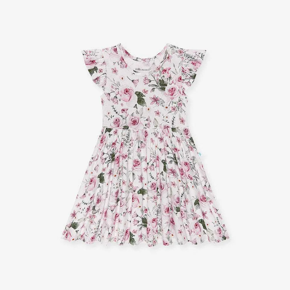 Posh Peanut Ruffled Cap Sleeve Twirl Dress Cheap