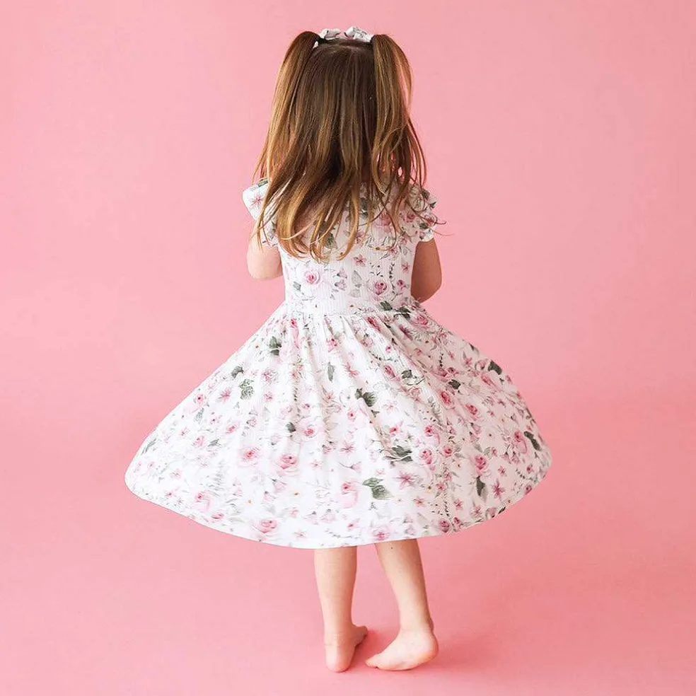 Posh Peanut Ruffled Cap Sleeve Twirl Dress Cheap