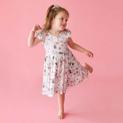 Posh Peanut Ruffled Cap Sleeve Twirl Dress Cheap