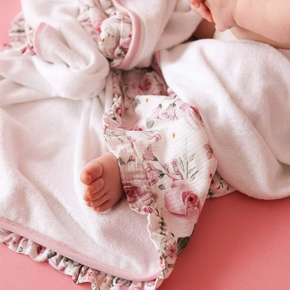 Posh Peanut Ruffled Hooded Towel Clearance