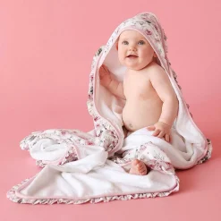 Posh Peanut Ruffled Hooded Towel Clearance