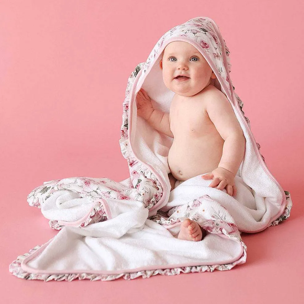 Posh Peanut Ruffled Hooded Towel Clearance