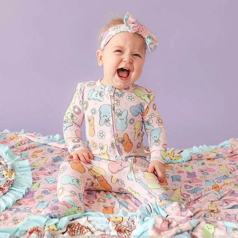 Posh Peanut Ruffled Luxe Patoo® Blanket Fashion