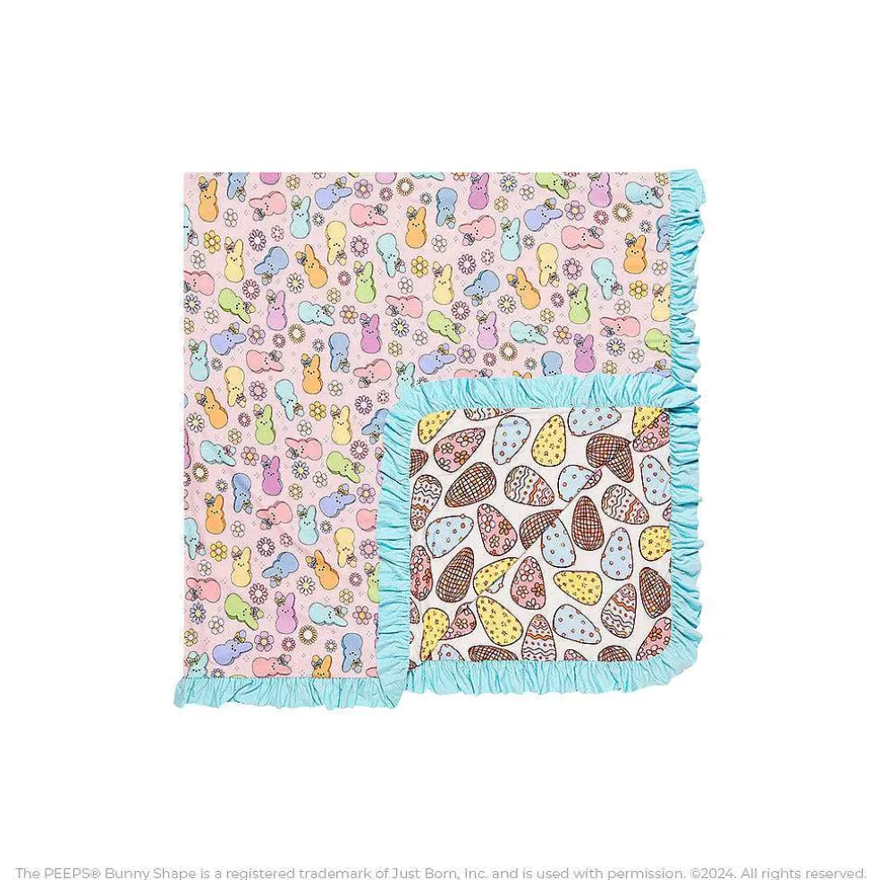 Posh Peanut Ruffled Luxe Patoo® Blanket Fashion