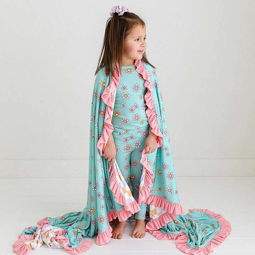 Posh Peanut Ruffled Luxe Patoo® Blanket Sale