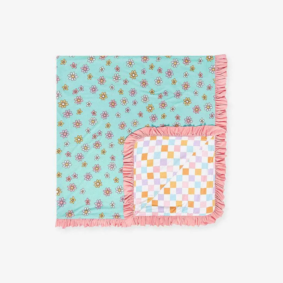 Posh Peanut Ruffled Luxe Patoo® Blanket Sale