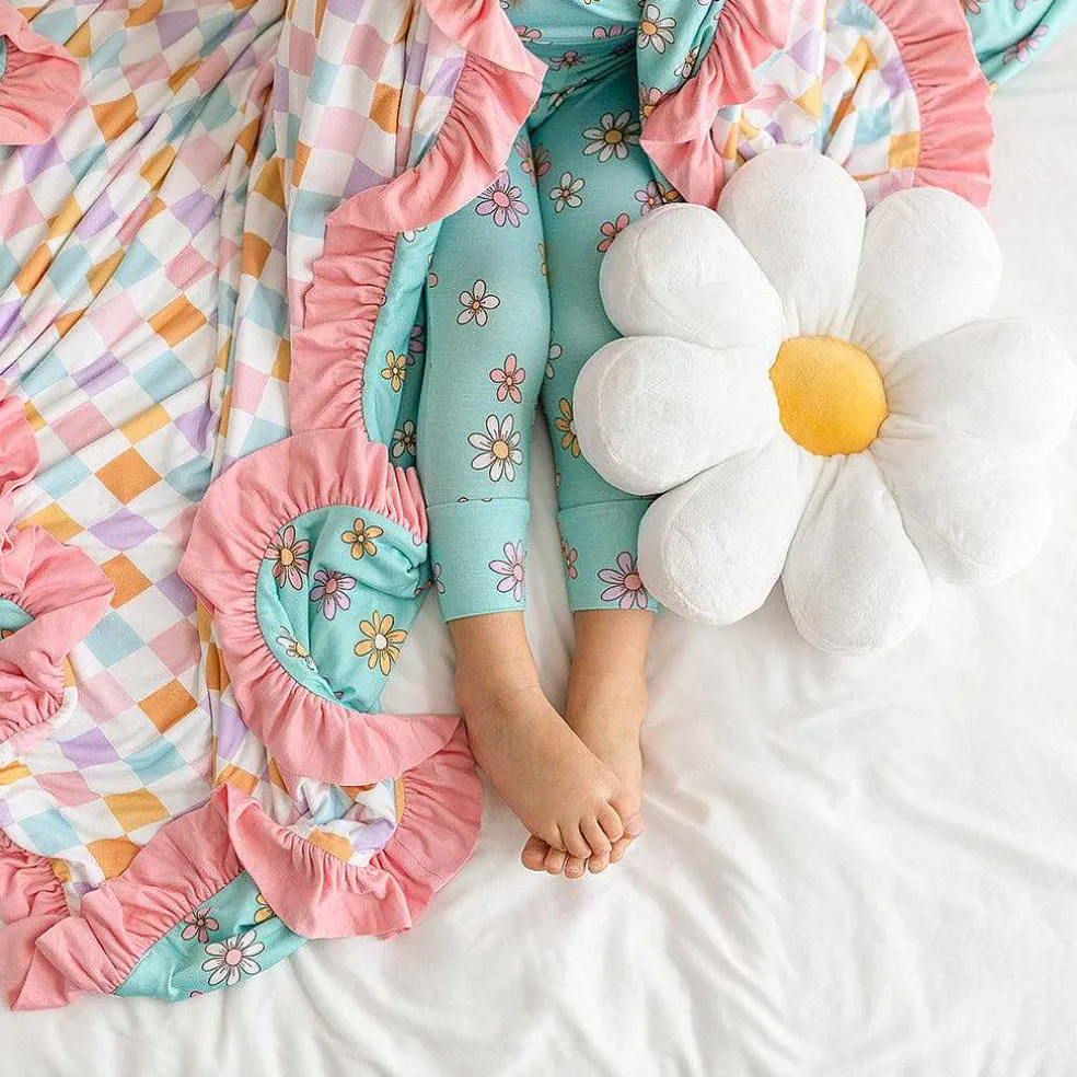 Posh Peanut Ruffled Luxe Patoo® Blanket Sale