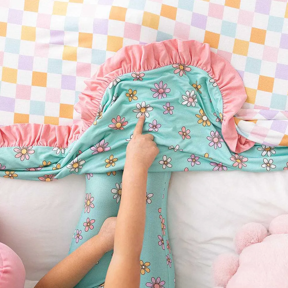Posh Peanut Ruffled Luxe Patoo® Blanket Sale