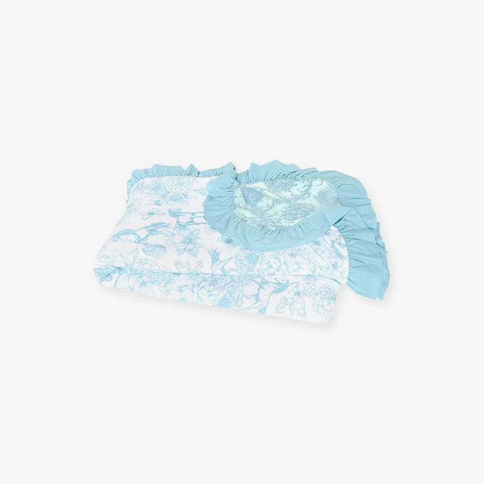 Posh Peanut Ruffled Luxe Patoo® Blanket Hot