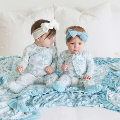 Posh Peanut Ruffled Luxe Patoo® Blanket Hot