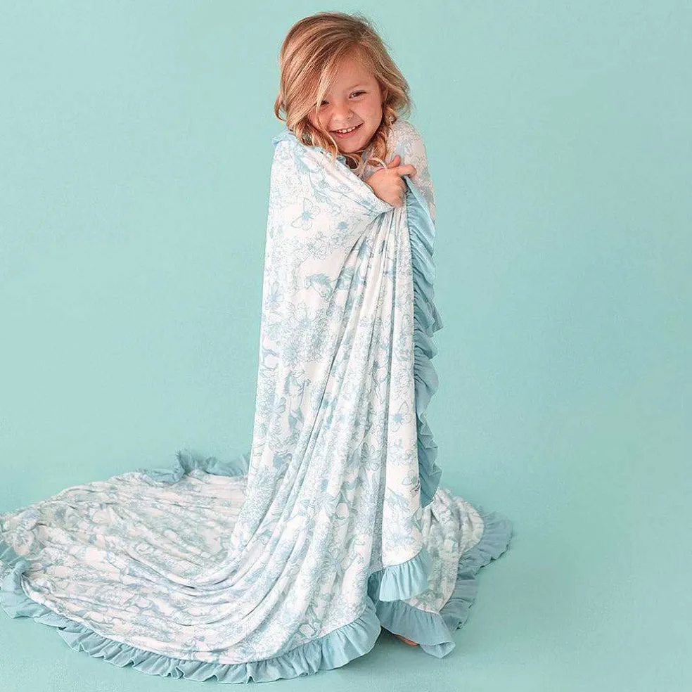 Posh Peanut Ruffled Luxe Patoo® Blanket Hot
