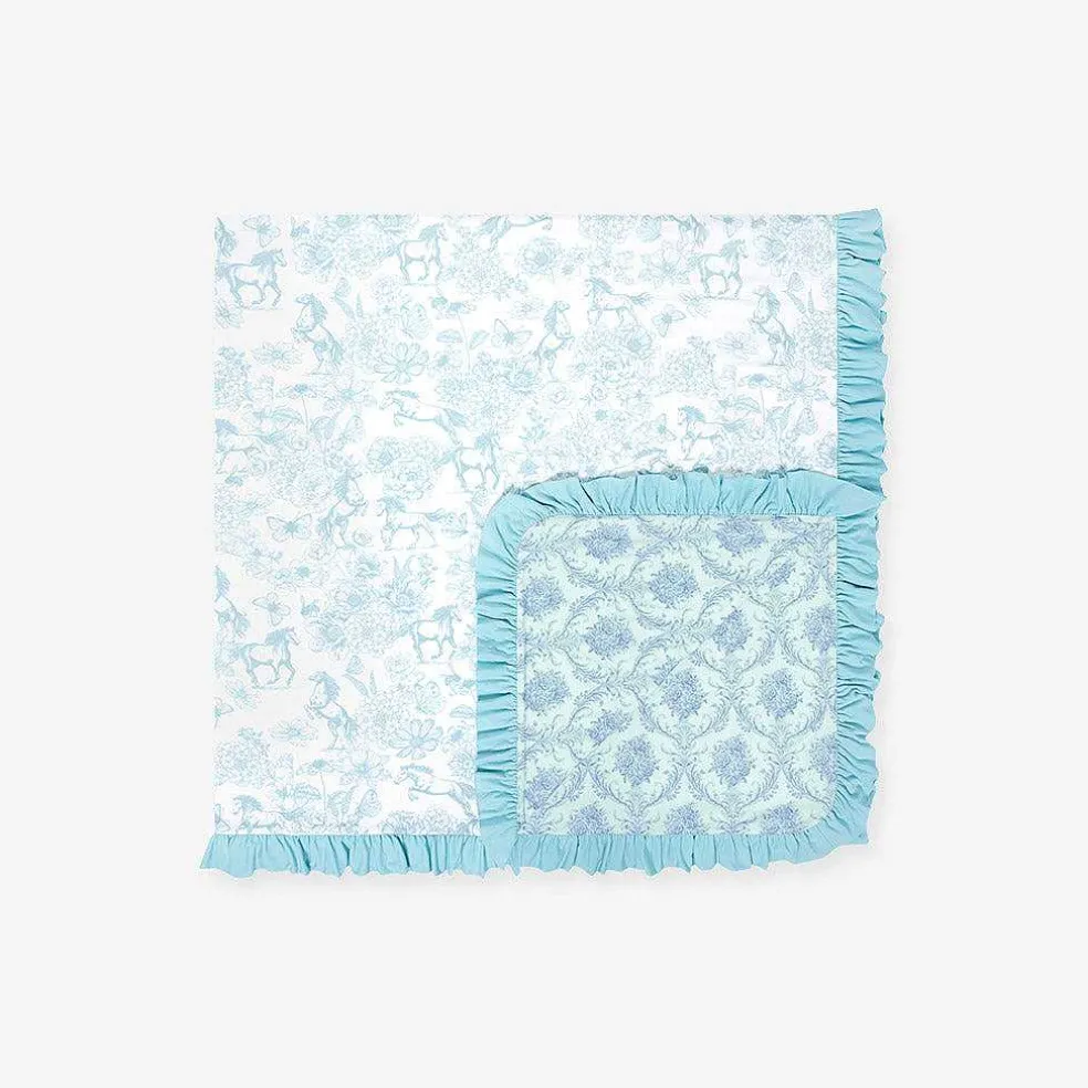 Posh Peanut Ruffled Luxe Patoo® Blanket Hot
