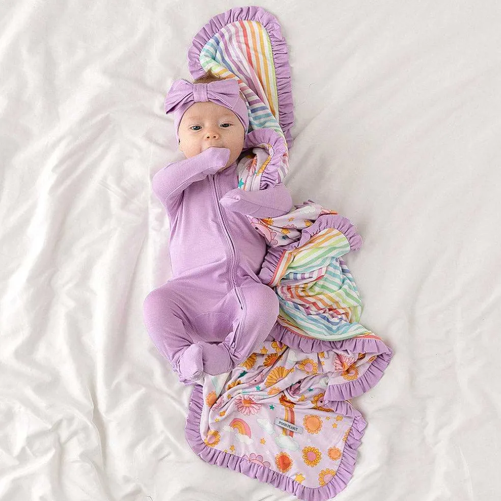 Posh Peanut Ruffled Luxette Patoo® Blanket Store