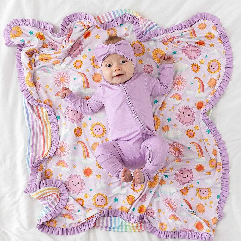 Posh Peanut Ruffled Luxette Patoo® Blanket Store