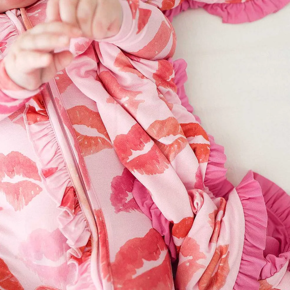 Posh Peanut Ruffled Luxette Patoo® Blanket Shop
