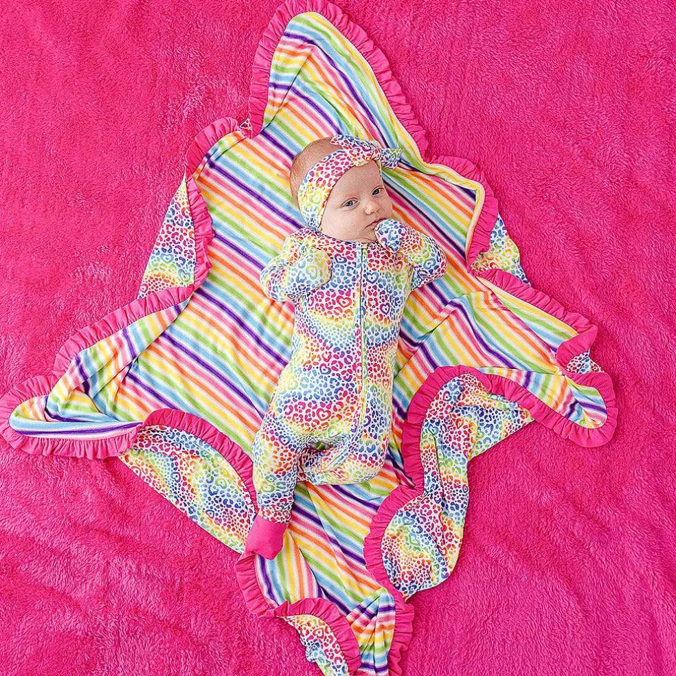 Posh Peanut Ruffled Luxette Patoo® Blanket Online