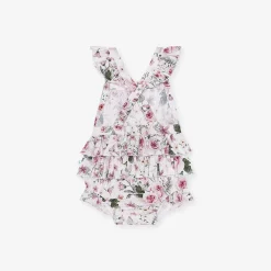 Posh Peanut Ruffled Strap Bubble Romper Hot