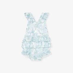 Posh Peanut Ruffled Strap Bubble Romper Online