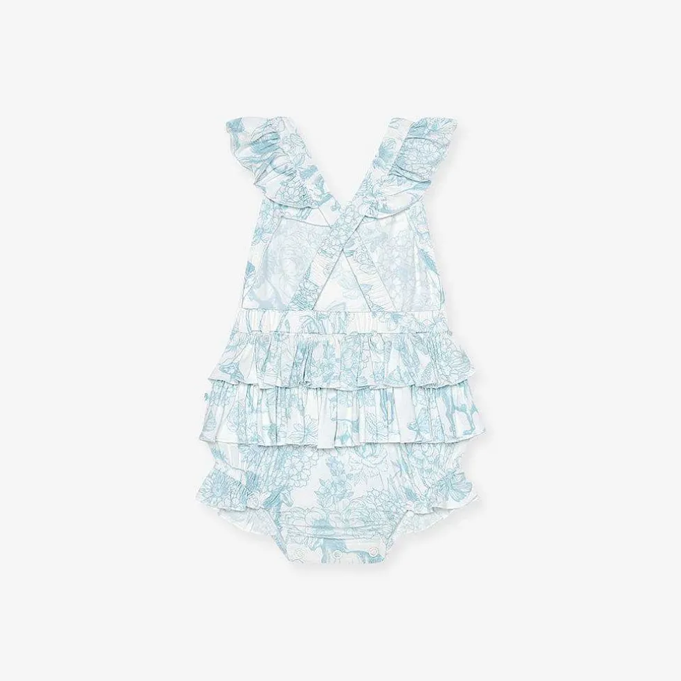 Posh Peanut Ruffled Strap Bubble Romper Online