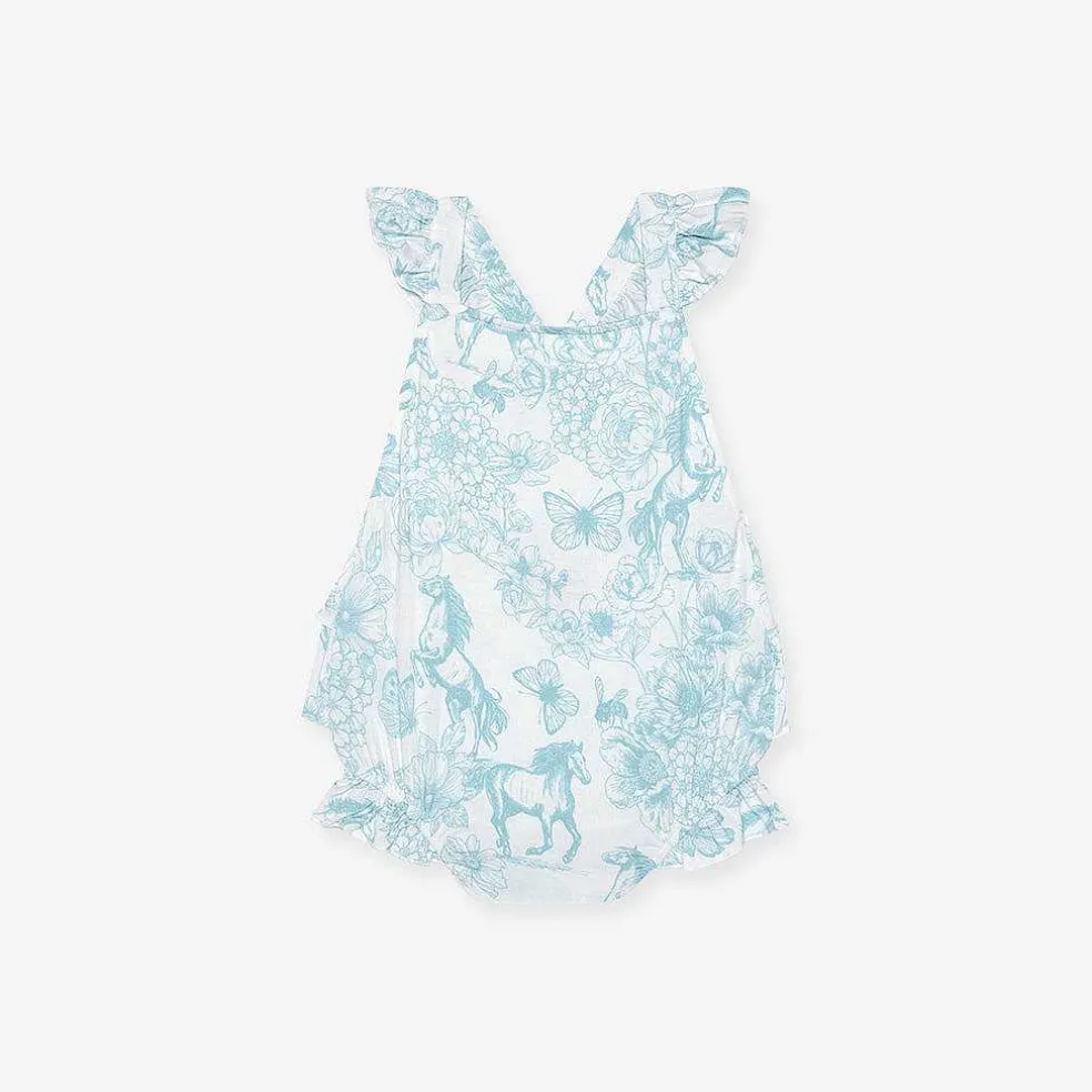 Posh Peanut Ruffled Strap Bubble Romper Online