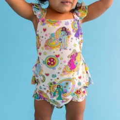 Posh Peanut Ruffled Strap Bubble Romper Flash Sale