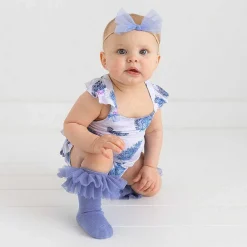 Posh Peanut Ruffled Strap Bubble Romper Fashion