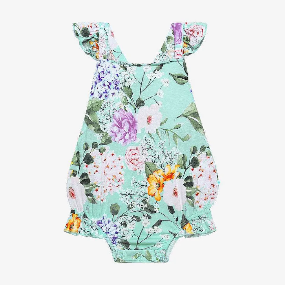 Posh Peanut Ruffled Strap Bubble Romper Flash Sale