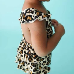 Posh Peanut Ruffled Strap Bubble Romper Flash Sale