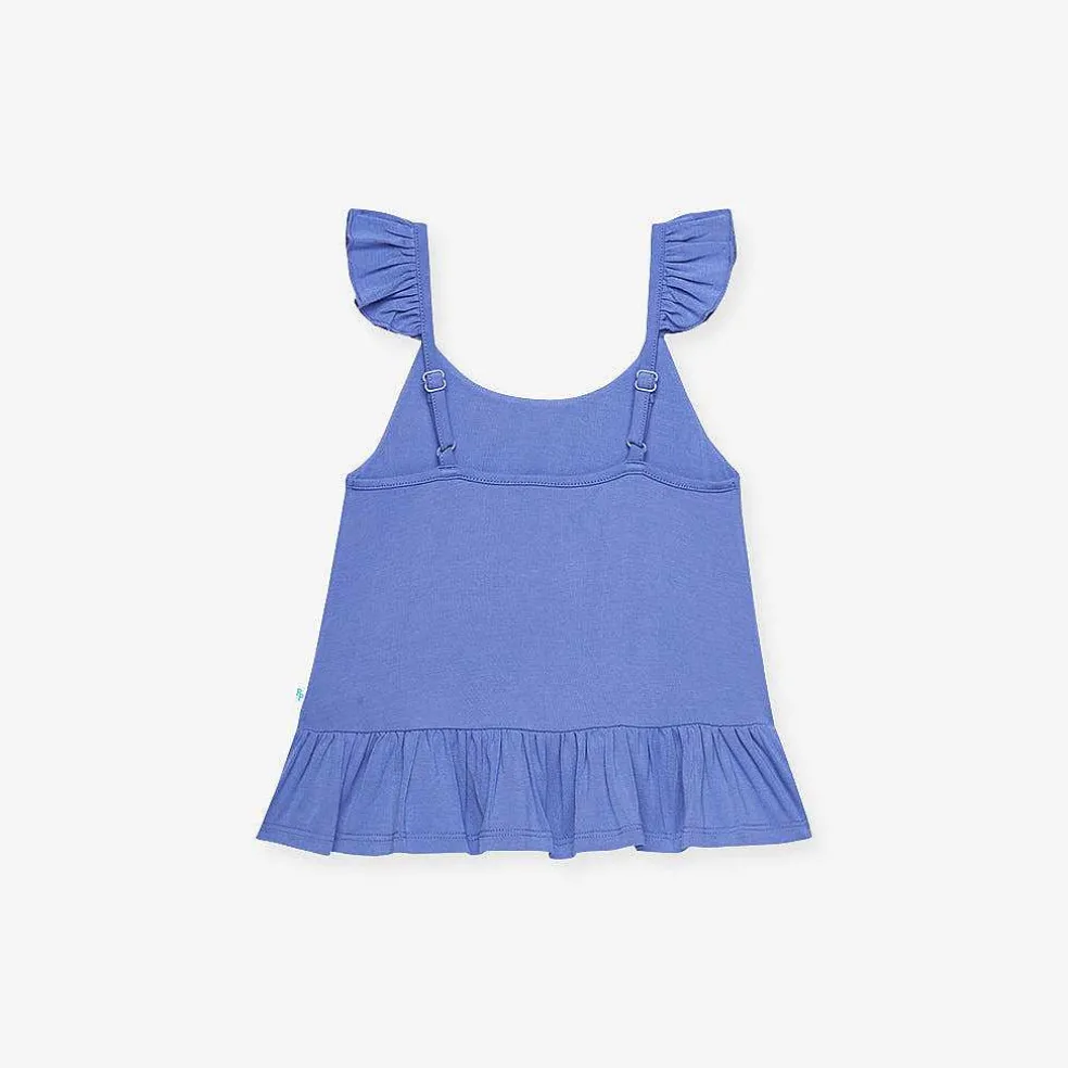 Posh Peanut Ruffled Tank New