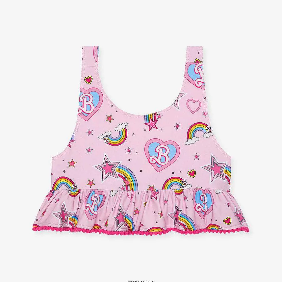 Posh Peanut Ruffled Tankini Two Piece Swimsuit Fashion