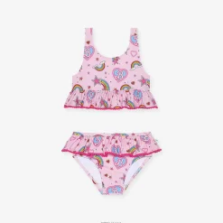 Posh Peanut Ruffled Tankini Two Piece Swimsuit Fashion