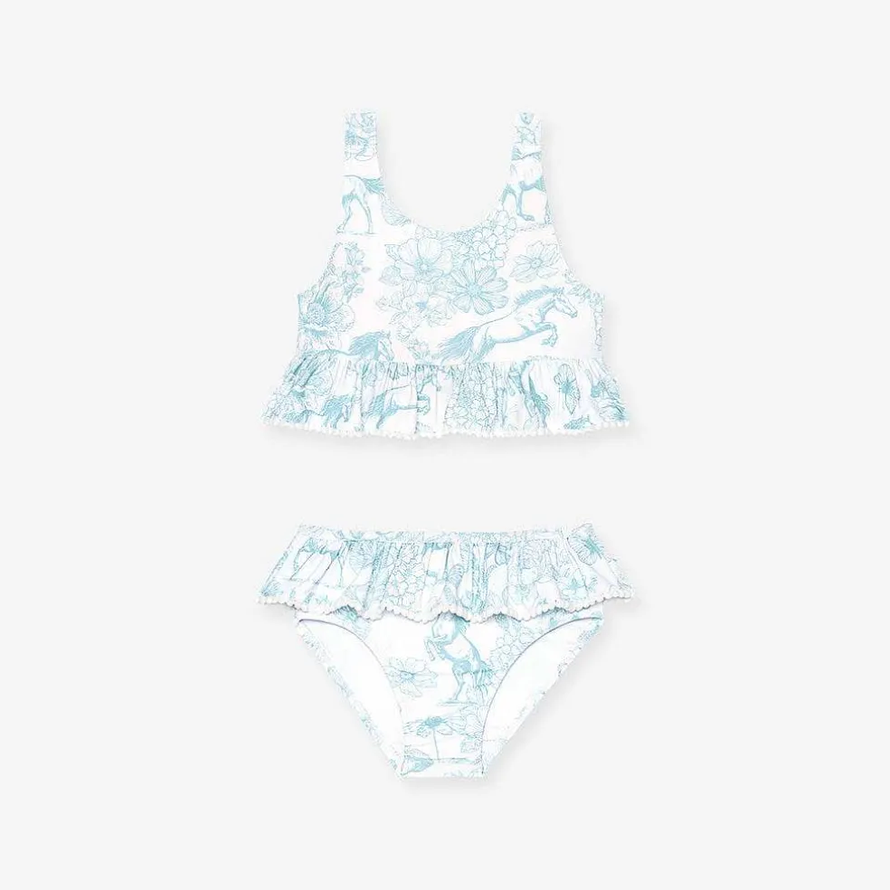 Posh Peanut Ruffled Tankini Two Piece Swimsuit Cheap