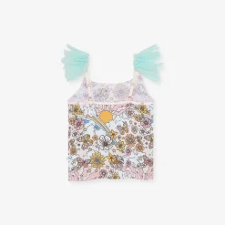 Posh Peanut Ruffled Tulle Cami New