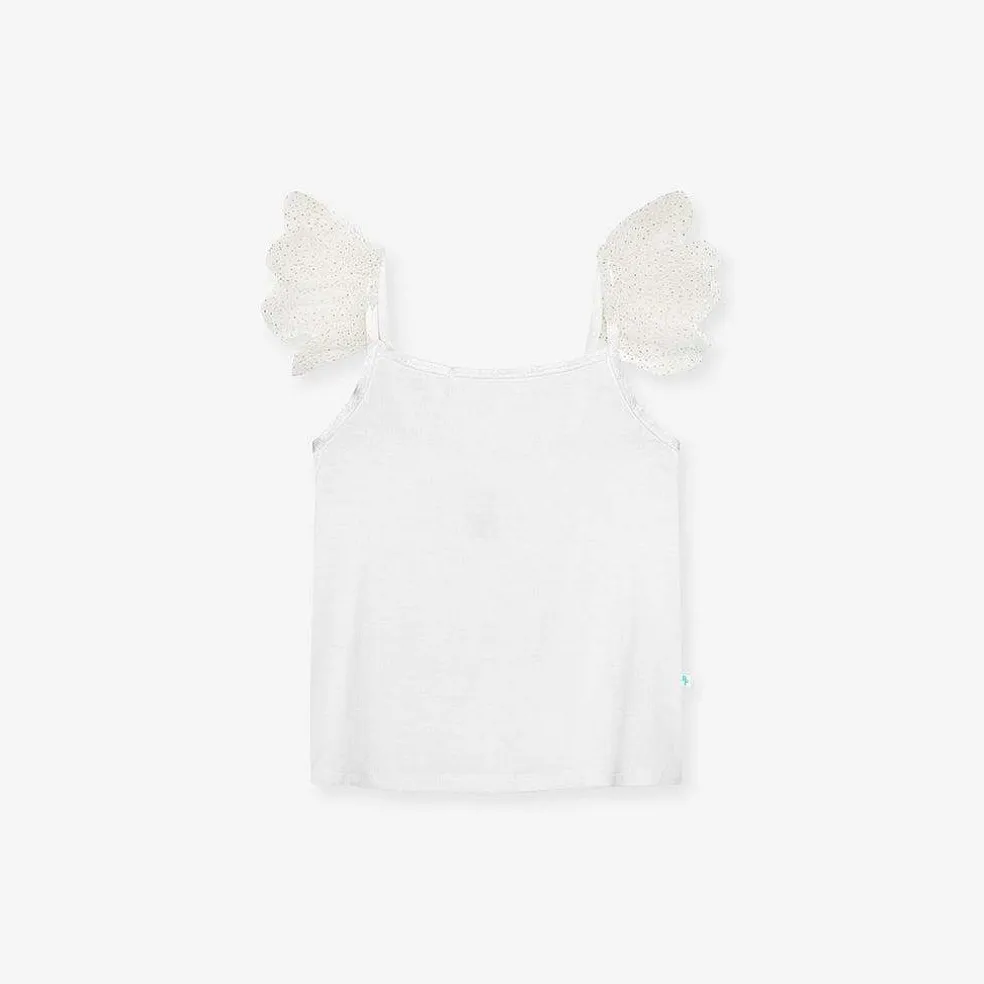 Posh Peanut Ruffled Tulle Cami Discount