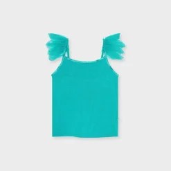 Posh Peanut Ruffled Tulle Cami New