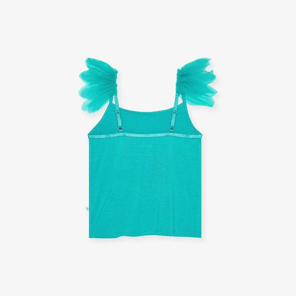 Posh Peanut Ruffled Tulle Cami New