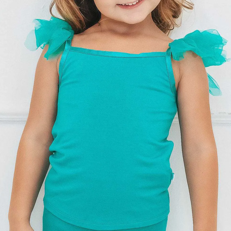 Posh Peanut Ruffled Tulle Cami New