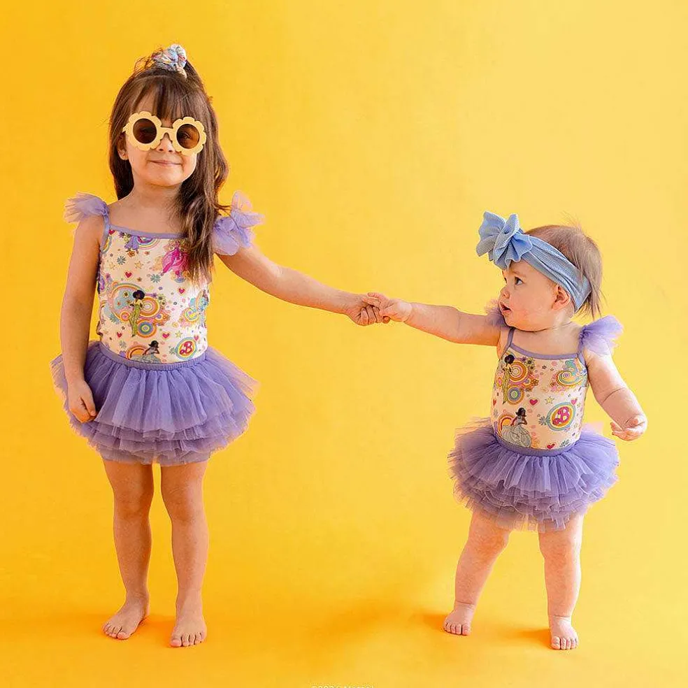 Posh Peanut Ruffled Tulle Sleeveless Bodysuit Outlet