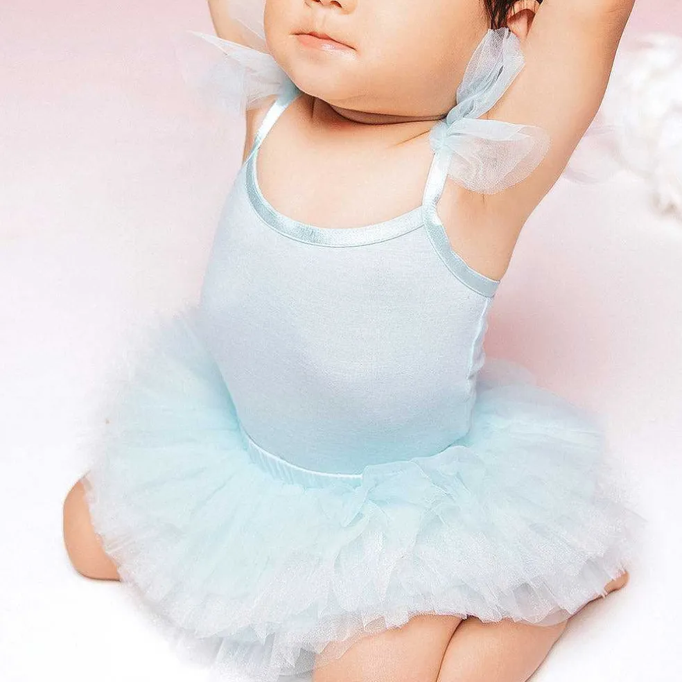 Posh Peanut Ruffled Tulle Sleeveless Bodysuit New