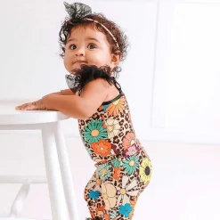 Posh Peanut Ruffled Tulle Sleeveless Bodysuit Online
