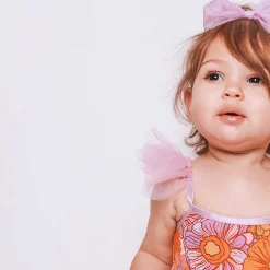 Posh Peanut Ruffled Tulle Sleeveless Bodysuit Store