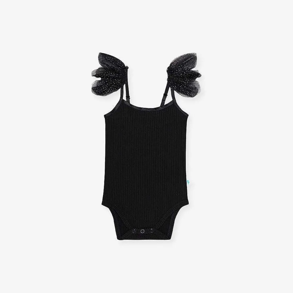Posh Peanut Ruffled Tulle Sleeveless Bodysuit Outlet