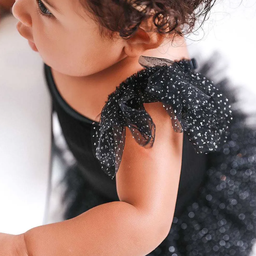 Posh Peanut Ruffled Tulle Sleeveless Bodysuit Outlet